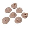 YUYTE Silicone Piercing Body Model, Piercing Body Part Model with Display Rack, Soft Silicone Ear Mouth Nose Eye Tongue Navel Model for Piercing Practice (Dark Skin Colour) view 1