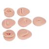 YUYTE Silicone Piercing Body Model, Piercing Body Part Model with Display Rack, Soft Silicone Ear Mouth Nose Eye Tongue Navel Model for Piercing Practice (Medium Fleshcolor) view 3