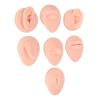 YUYTE Silicone Piercing Body Model, Piercing Body Part Model with Display Rack, Soft Silicone Ear Mouth Nose Eye Tongue Navel Model for Piercing Practice (Light Skin Colour) view 3