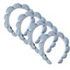 Aufona Spa Headband for Women, Cute Terry Towel Sponge Hairband for Skincare, 4 Pack-Blue view 1
