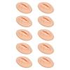 10 Pieces Practice Lips, Open Mouth Silicone Lips Model, 3D Silicone Fake Lips for Makeup Practice, Artists, Training (Dark Skin Colour) view 1