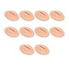 10 Pieces Practice Lips, Open Mouth Silicone Lips Model, 3D Silicone Fake Lips for Makeup Practice, Artists, Training (Dark Skin Colour) view 2