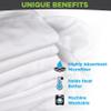 Fushay Facial Towels Professional Split Design Microfiber for Spa Steam Esthetician Supplies Salon and Barber Tools (All White) view 3