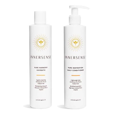 INNERSENSE Organic Beauty - Natural Pure Harmony Hairbath + Inspiration Daily Conditioner | Non-Toxic, Cruelty-Free, Clean Haircare (10 oz)