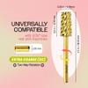 PANA Tapered Barrel Carbide 3/32" Shank Size - (Gold, Extra Coarse Grit) - Fast remove Acrylic or Hard Gel Nail Drill Bit for Manicure Pedicure Salon Professional or Beginner view 2