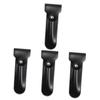 LALAFINA 4pcs Leather Protective Cover Compact Travel Case for Safety Stylish Leather Design for Men Grooming and Travel Storage view 1