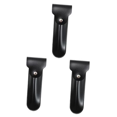 LALAFINA 3pcs Billie Razor Cover Safety Razor Case Leather Travel Case Birthday