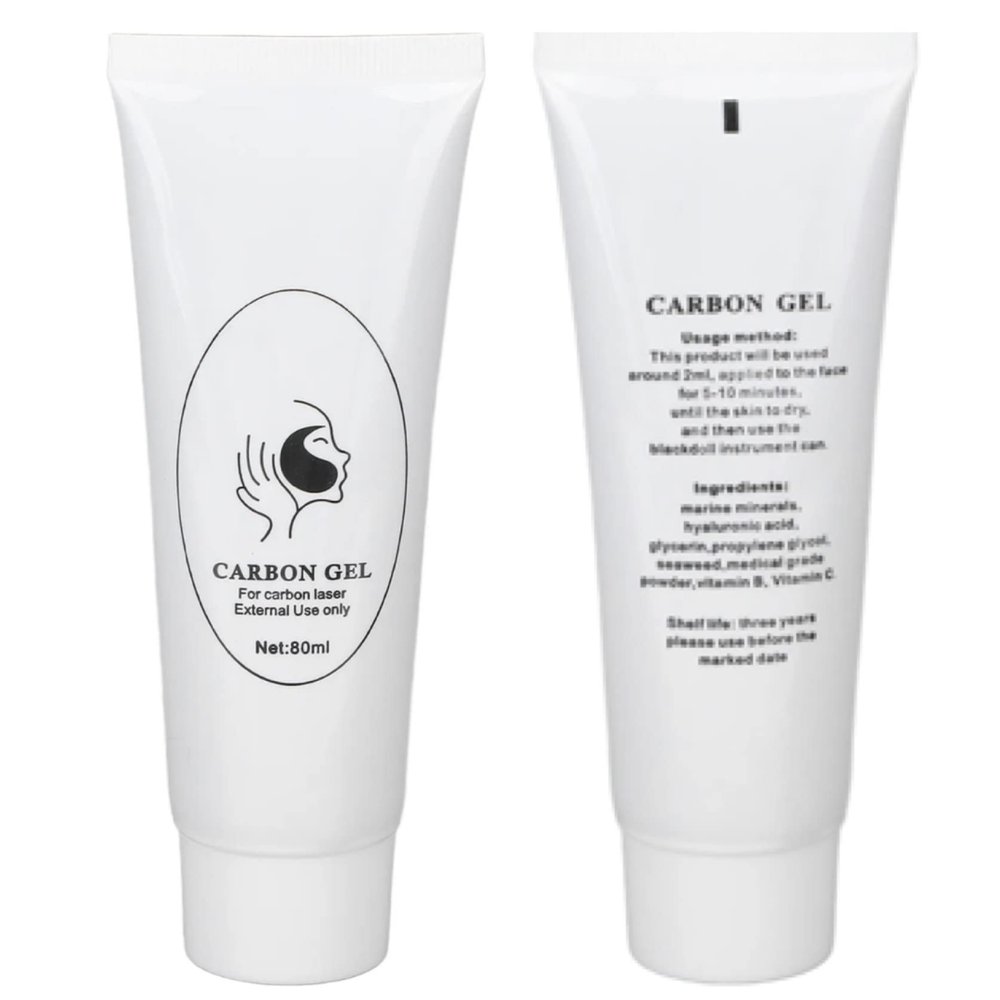 Maani 80ML Carbon Peel Cream Gel for Skin Rejuvenation Black Doll,Facial Skin Deep Cleaning with Carbon Gel Nano Activated Carbon for Laser Carbon Cream