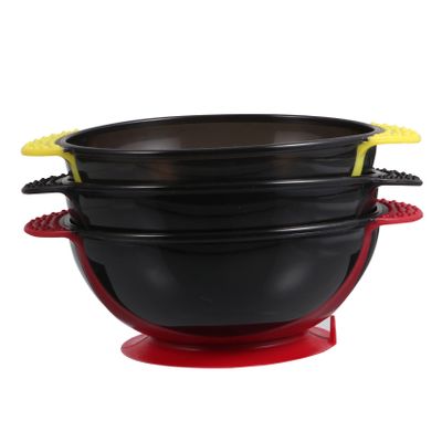 BIUDECO Silicone Hair Dyeing Bowls 3pcs with Handle for Salon Use