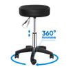 SUPER DEAL Adjustable Height Hydraulic Rolling Swivel Stool Tattoo Facial Massage Spa Salon Medical Stool,Set of 2,Black view 4
