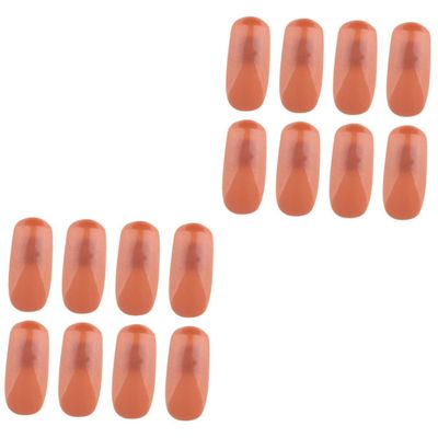 KALLORY 400pcs Nail Art Training Sticker Fake Nail Exercise Tips Art Brushing Practice Artificial Long Press for Beginners