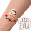 Custom Tattoos Personalized Temporary Tattoos with Photo Face Name Heart for Birthday Party Wedding Bride Groom Gift view 1