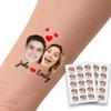 Custom Tattoos Personalized Temporary Tattoos with Photo Face Name Heart for Birthday Party Wedding Bride Groom Gift view 1