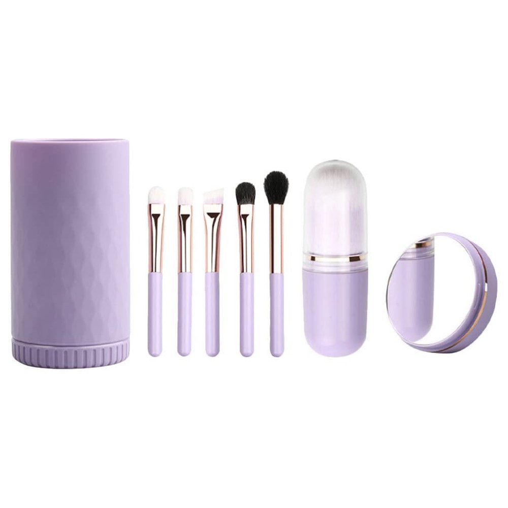 Beaupretty 1set Professional Makeup Brush Travel Organizer and Mirror Blusher and Foundation Tools for Easy Application and