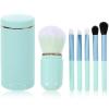 Beaupretty 1set Portable Makeup Brush Mirror Travel-friendly Cosmetic Brushes for Liquid Powder and Eye Makeup Soft Synthetic Bristles for Valentine Day and Mother Day view 1