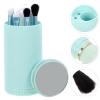 Beaupretty 1set Portable Makeup Brush Mirror Travel-friendly Cosmetic Brushes for Liquid Powder and Eye Makeup Soft Synthetic Bristles for Valentine Day and Mother Day view 3