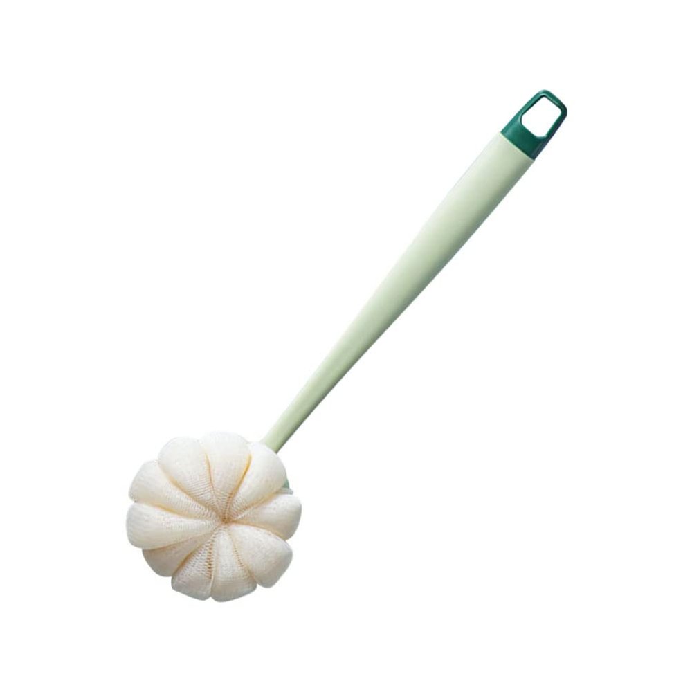 GLEAVI Double-Sided Body Scrubber Handle Soft Stiff Bristles for Exfoliating and Cleaning Back Bath Brush for Shower Promotes Circulation and Skin Health