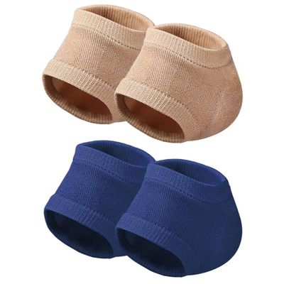 FOMIYES 2pairs Breathable Heel Socks Moisturizing Gel Heel Protectors Skin Tone Elastic Soft and Comfortable Design for Skin Types