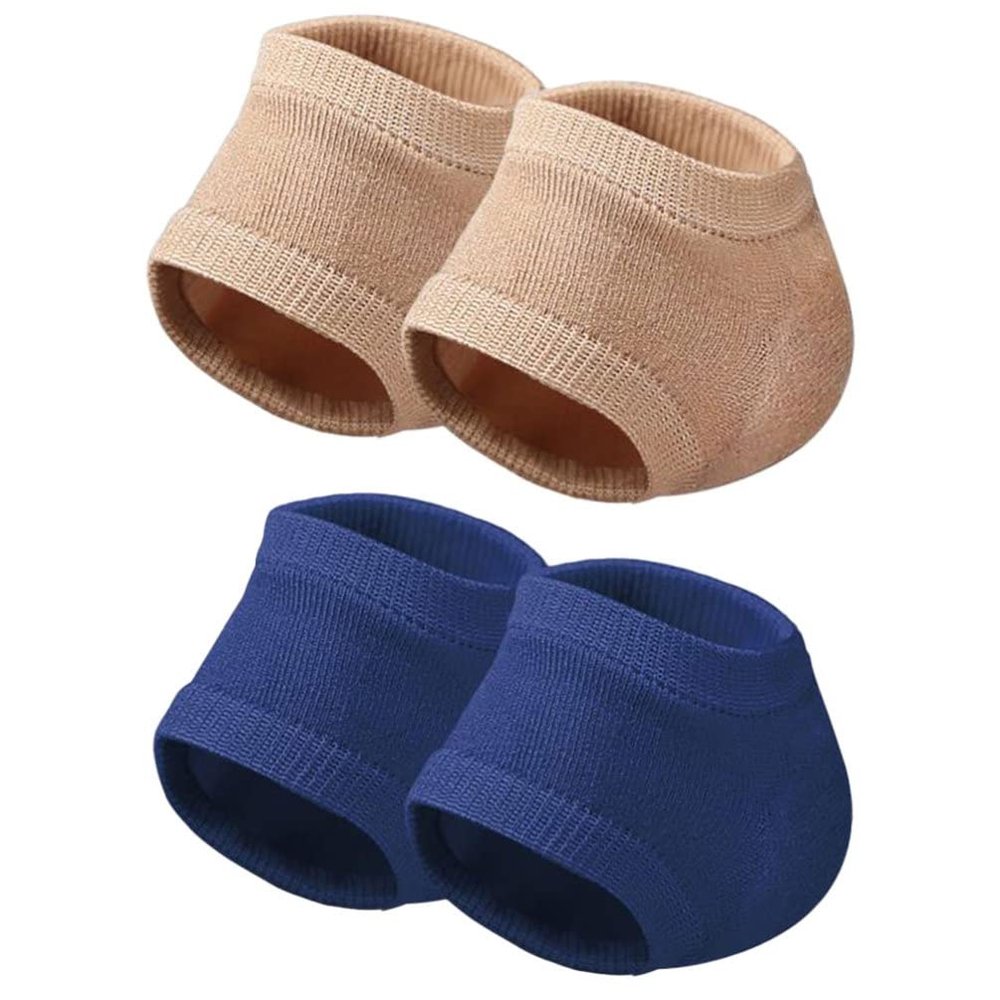 FOMIYES 2pairs Breathable Heel Socks Moisturizing Gel Heel Protectors Skin Tone Elastic Soft and Comfortable Design for Skin Types