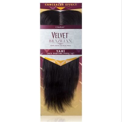 Outre Velvet Brazilian Remi Huaman Hair Closures - VELVET BRAZILIAN YAKI LACE PARTING PIECE 14 (4)
