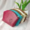Danique Jewelry Personalized Genuine Leather Makeup Bag, Custom Engraved with Monogram or Name, Zip Top with Inner Pocket, Fully Lined view 2