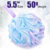 Shellwei 48 Pack Bath Sponge Shower Loofahs Bulk Pack 50g Soft Net Body Scrubber Shower Pouf Sponge Ball Body Mesh Pouf Exfoliating Bath Scrunchies for Men and Women view 2