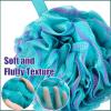 Shellwei 48 Pack Bath Sponge Shower Loofahs Bulk Pack 50g Soft Net Body Scrubber Shower Pouf Sponge Ball Body Mesh Pouf Exfoliating Bath Scrunchies for Men and Women view 3