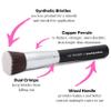 Flat Top Kabuki Foundation Brush - Beauty Junkees Large Dense Synthetic Face Makeup Brushes for Liquid, Cream, Powder Make Up, Buffing, Blending, Stippling Applicator, Brocha Para Base de Maquillaje view 3