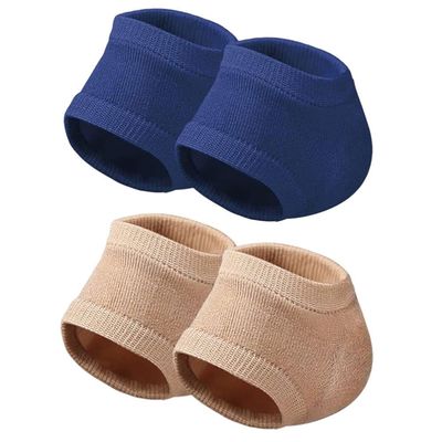 Beavorty 2pairs Elastic Heel Sleeves Moisturizing Gel Heel Protectors Comfortable Toeless Sock Design for Men and Women Prevent Blisters and Improve Fit