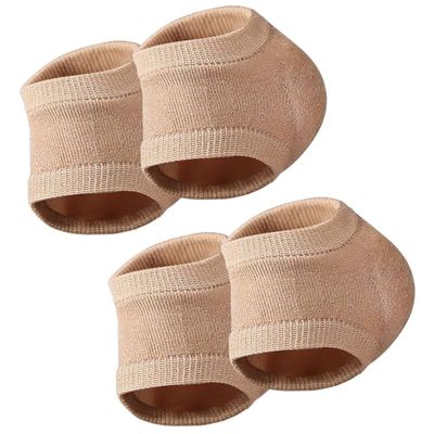 Beavorty 2pairs Moisturizing Heel Socks for Cracked Feet of Gel Heel Covers for Men and Women Soft Comfortable and Breathable for Dry Skin Peeling and Aging Issues