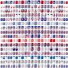 384 Pieces 16 Pack 4th of July Press On Nails Patriotic Press On Nails Short Independence Day Nails Red White and Blue American Flag Nails Square False Nails Medium Full Cover Coffin for Women Girls view 1