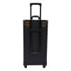 InSyoForeverEC Rolling Makeup Train Case, Hairdressing Trolley Stylist Beauty Salon Cosmetic Luggage, Travel Organizer Tool Box with Hair Dryer Holder, Lockable Travel Makeup Trolley view 4