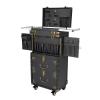 DYRABREST Rolling Makeup Train Case Professional Lockable Rolling Cosmetic Train Case Beauty Salon Luggage Organizer Multi-functional Trolley Storage Case with Wheels, Hair Dryer Holder view 1