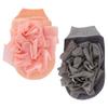 FOMIYES 2pcs Exfoliating Bath Gloves Skin-friendly Scrub Mitts for Gentle Body Cleansing Compact Portable for Home Travel and Spa Use Grey view 1