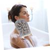 FOMIYES 2pcs Exfoliating Bath Gloves Skin-friendly Scrub Mitts for Gentle Body Cleansing Compact Portable for Home Travel and Spa Use Grey view 4