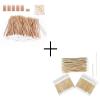 600 Pcs Long Cotton Swabs + 300 Pcs Bamboo Cotton Swabs view 1