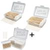 400 ct Long Cotton Swabs + 400 ct 6" Pointed Cotton Swabs + 800 ct Double Round Bamboo Cotton Buds With Case view 1