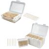 400 ct 6 Inches Long Cotton Swabs + 1000 ct Double Round Cotton Swabs with Storage Case, for Electronic Cleaning, Gun Cleaning, Makeup, Pets Care view 1