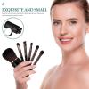 FOMIYES Portable Makeup Brush Set with Mirror 6-in-1 Brush Set for Women Sponges view 3