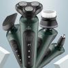 Electric Shaver, Electric Multifunctional Hair Clipper Face Cleaner Cleaning Brush for Home Salon view 2