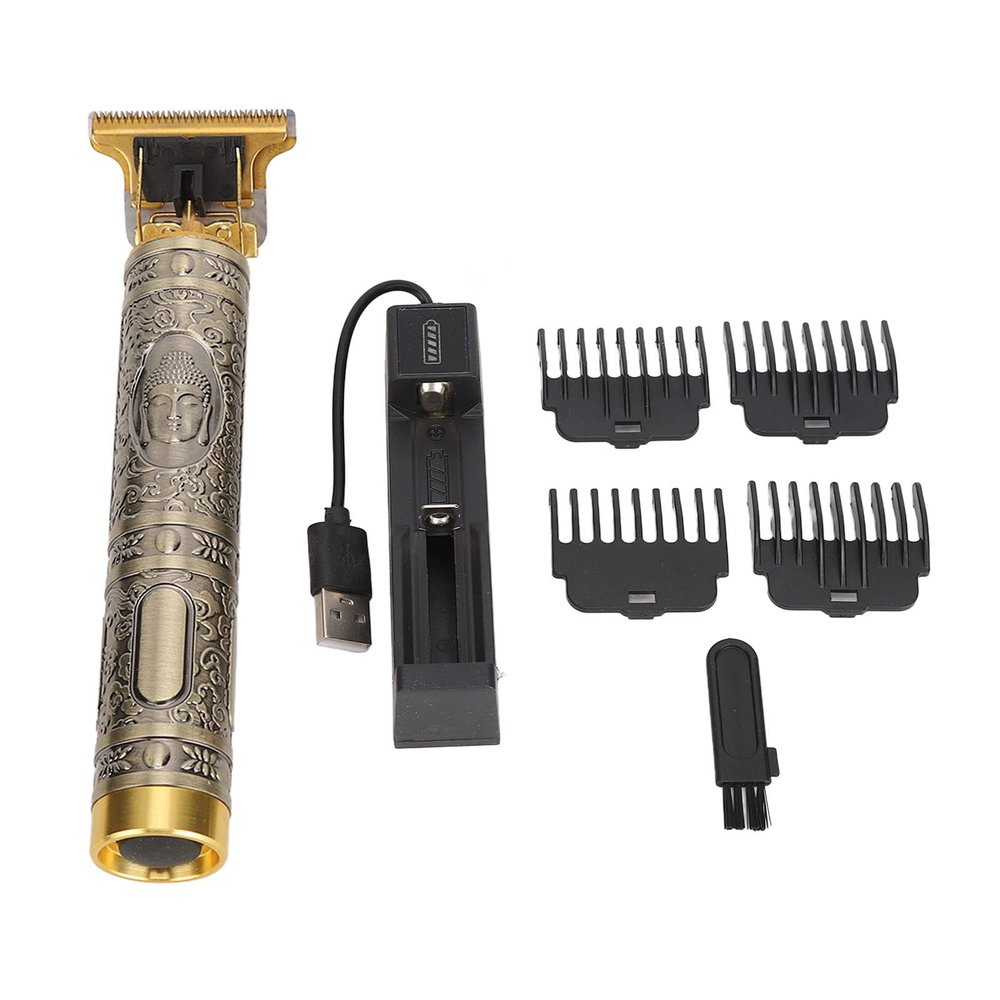 Brrnoo Hair Clippers for Men, Gold, Cordless Rechargeable Beard Trimmer, Hair Cutting Kit