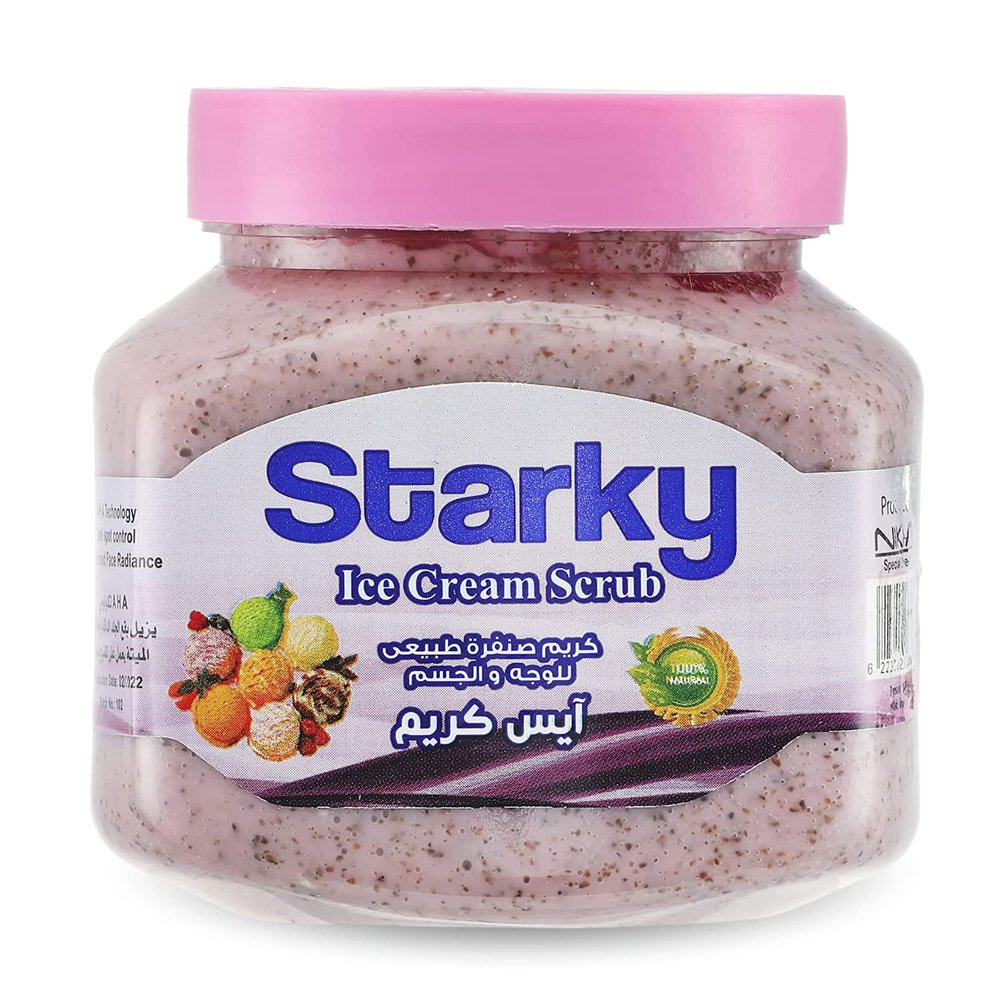 Starky Face And Body Scrub Cream With The Benefits Of Ice Cream Tightening Face With Its Unique Formula That Leaves The Skin Soft And Glowing Best Gift Idea For Women Girlfriend Wife (10. oz / 300ml)