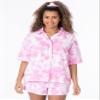 Barbie Ladies 3 Piece Towelling Co-Ordinated Beach Cover Up | Womens Pink Towel T-Shirt, Shorts & Scrunchie Complete Set view 4