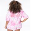 Barbie Ladies 3 Piece Towelling Co-Ordinated Beach Cover Up | Womens Pink Towel T-Shirt, Shorts & Scrunchie Complete Set view 3