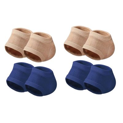 minkissy 4pairs Comfortable Gel Socks for Moisturizing Heels Elastic Toeless Socks Cracked Heel Repair
