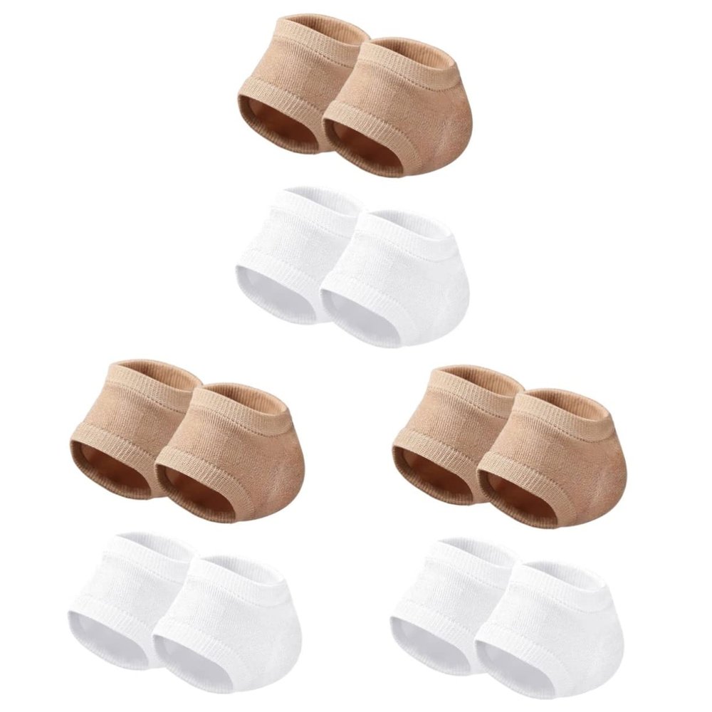 minkissy 6pairs Elastic Gel Socks for Feet Moleskin Heel Lifts for Achilles Tendonitis Toe Protectors