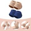 minkissy 2 Pairs Heel Protector Socks Moisturizing Heel Socks Moisturizing Socks Toeless Socks Gel Heel Socks for Women Men (Skin Color + Blue) view 4