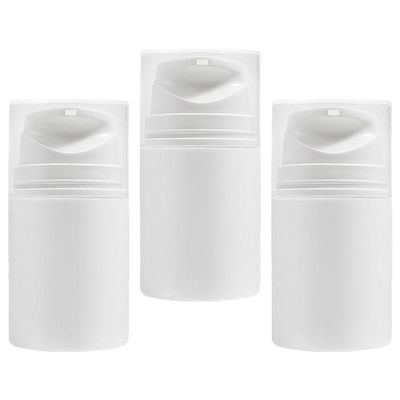 minkissy Travel Lotion 3pcs Airless Pump Jar Cosmetic Jar Refillable Face Cream Container Lip Balm Jars Portable Lotion Bottles Travel Makeup Supplies for Powder Cream Balm 120ML Airless Pump Bottles