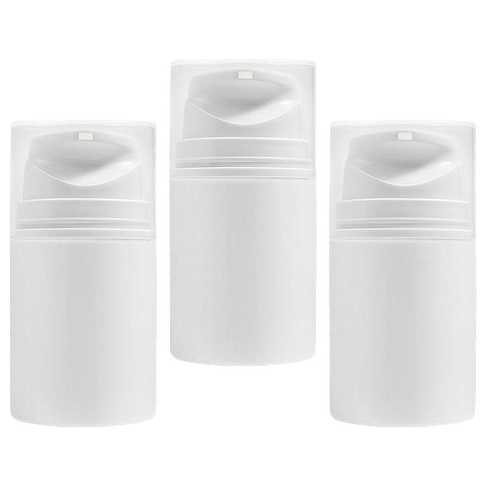 minkissy Travel Lotion 3pcs Airless Pump Jar Cosmetic Jar Refillable Face Cream Container Lip Balm Jars Portable Lotion Bottles Travel Makeup Supplies for Powder Cream Balm 120ML Airless Pump Bottles