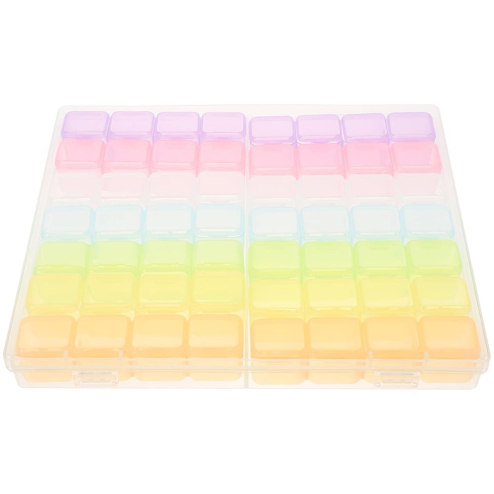 minkissy 1set Transparent Nail Accessory Organizer Box for Makeup Jewelry and Nail Art Storage Material Easy to Clean for Daily Use and Travel
